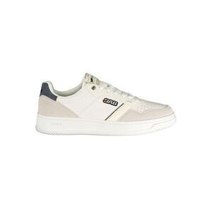 Gas Polyester Low-Top Sneaker with Rubber Sole Men White Sneakers